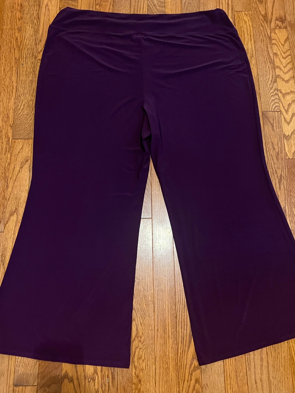 MSK Wide-Leg Pull-On Pants in Deep Plum